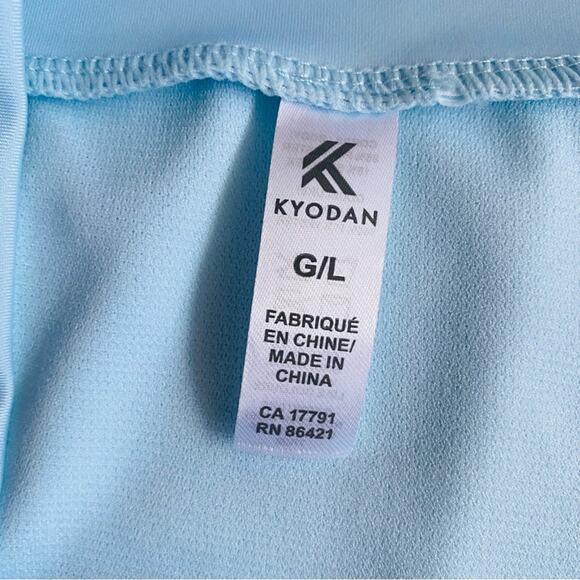 Kyodan | Blue Glass Longline Mock Neck Bikini Watercolor Flower NWT L - Picture 5 of 13